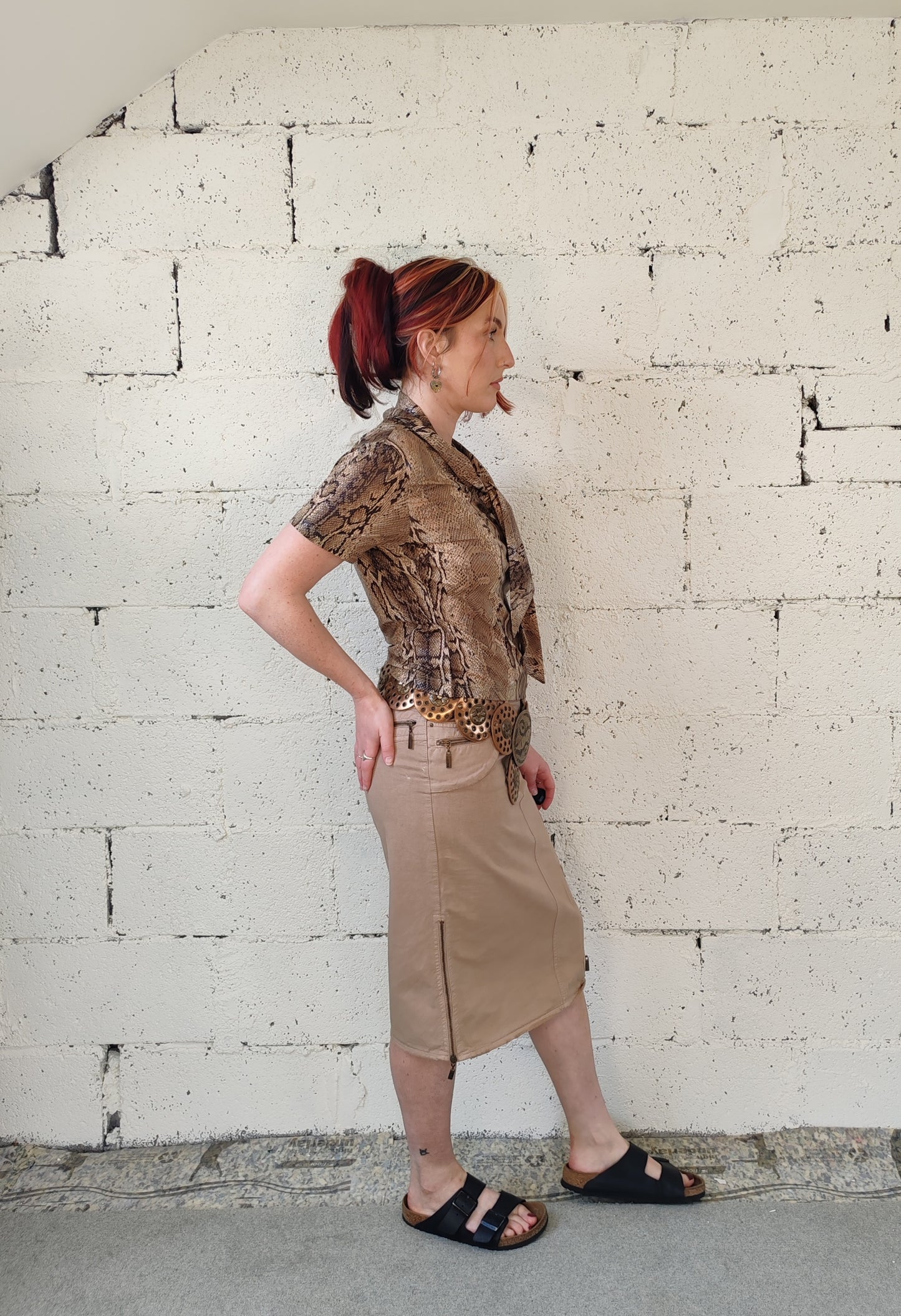 Snake print top